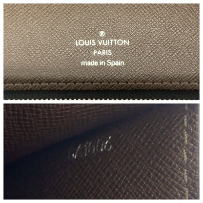 Louis Vuitton Taiga Selenga Brown Silver Hardware M30786 Second Bag Clutch