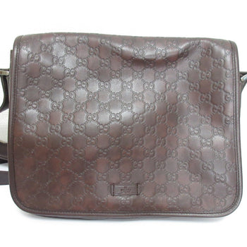 Gucci Gg Shimmer Leather Shoulder Bag/Messenger Bag Brown