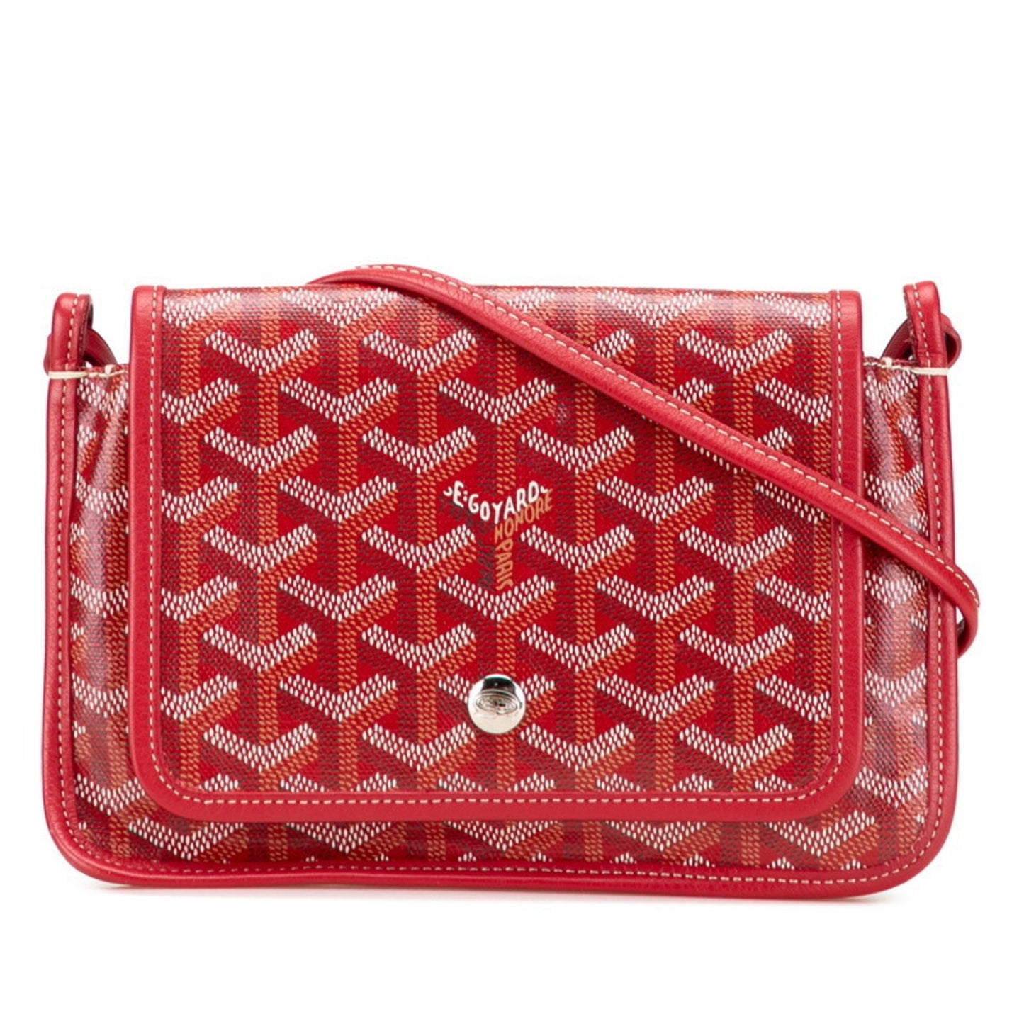 Goyard Plumet Pouch Wallet Red Leather