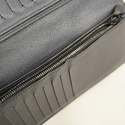 Louis Vuitton Monogram Ink Upside Down Portefeuille Brazza Long Wallet M62893 Navy
