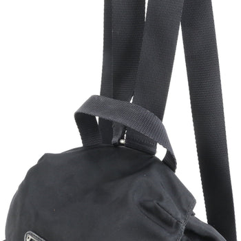 Prada Tessuto Nylon Triangle Logo Leather Backpack