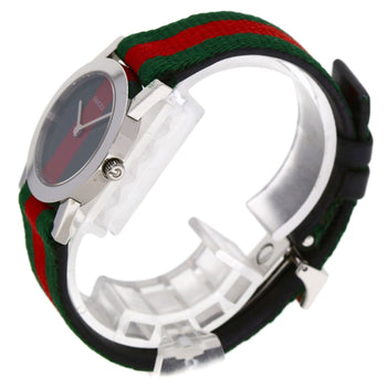 Gucci 5200L.1 Sherry Line Watch In Stainless Steel/Canvas