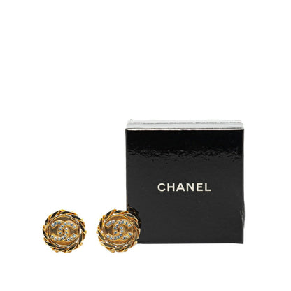 Chanel Coco Mark Rhinestone Earrings