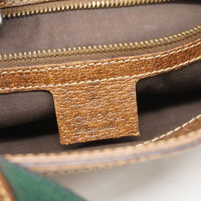 Gucci Gg Canvas Sherry Line Shoulder Bag 144010 Brown