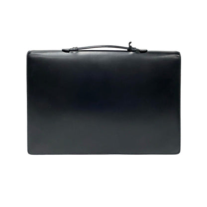 Loewe Anagram Logo Leather Genuine 2-Way Business Bag Handbag Shoulder Black 86242