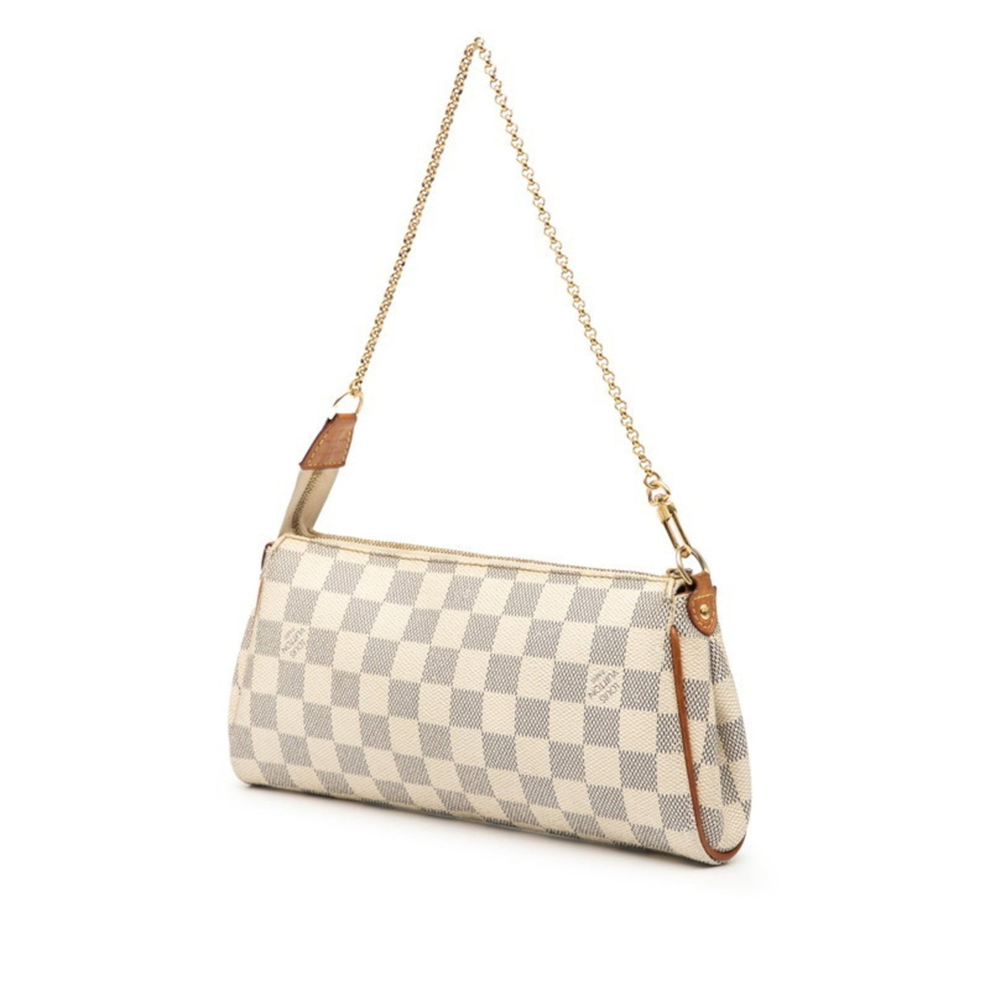 Louis Vuitton Damier Azur Eva Chain Shoulder Bag N55214 White Leather