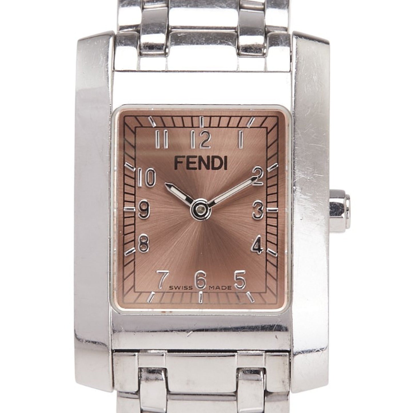 Fendi Horologi Classico Watch 7000L Quartz Pink Dial Stainless Steel