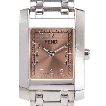 Fendi Horologi Classico Watch 7000L Quartz Pink Dial Stainless Steel