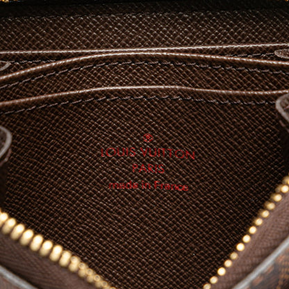 Louis Vuitton Damier Zippy Coin Purse Case N63070 Brown Pvc Plated
