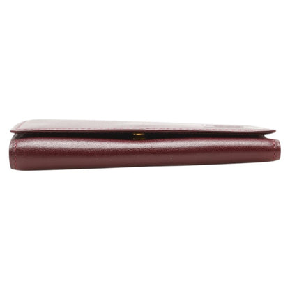 Burberry Nova Check 3-Ring Key Case In Wine Red
