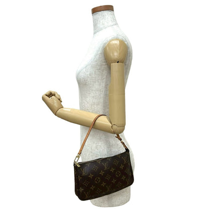Louis Vuitton Pochette Accessoires Monogram Leather Mini Handbag Pouch Brown 53615