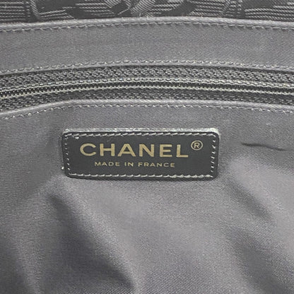 Chanel New Travel Nylon Tote Bag In Black Champagne