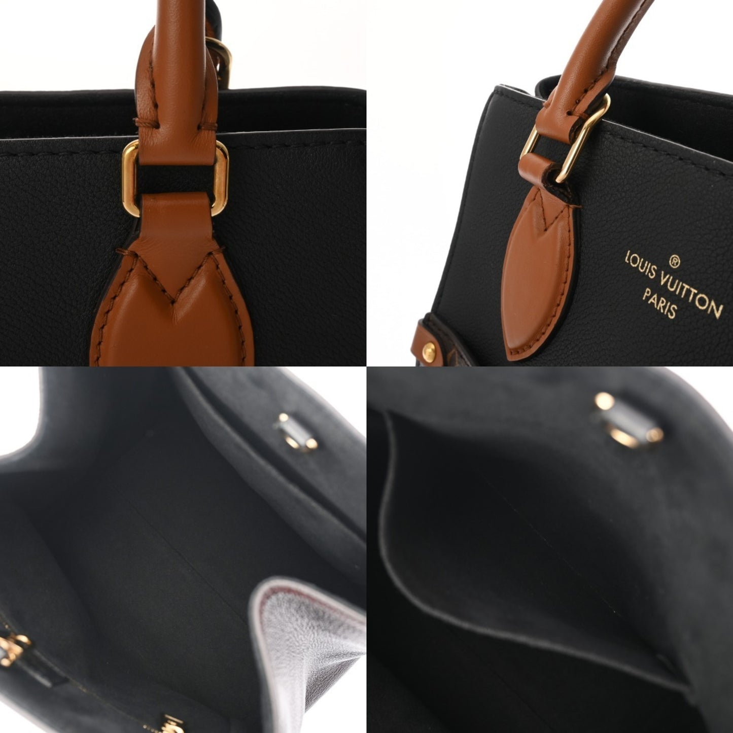 Louis Vuitton Monogram Fold Tote Bag In Noir/Wine Red (M45409) -