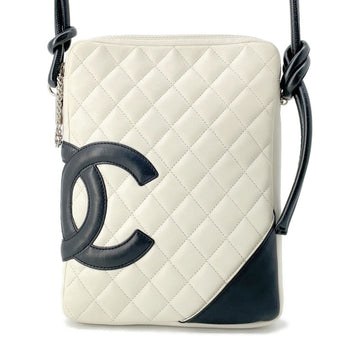 Chanel Shoulder Bag Cambon Line Medium Coco Mark A25178 Chanel White Black