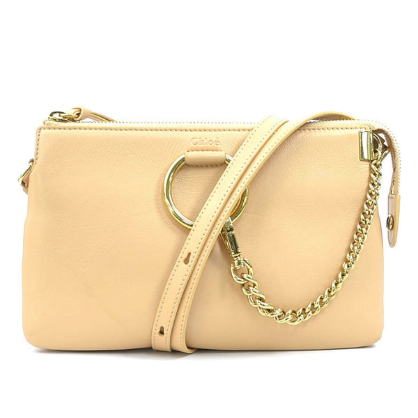 Chlo Chloe Faye Shoulder Bag In Pink Beige And Gold Leather