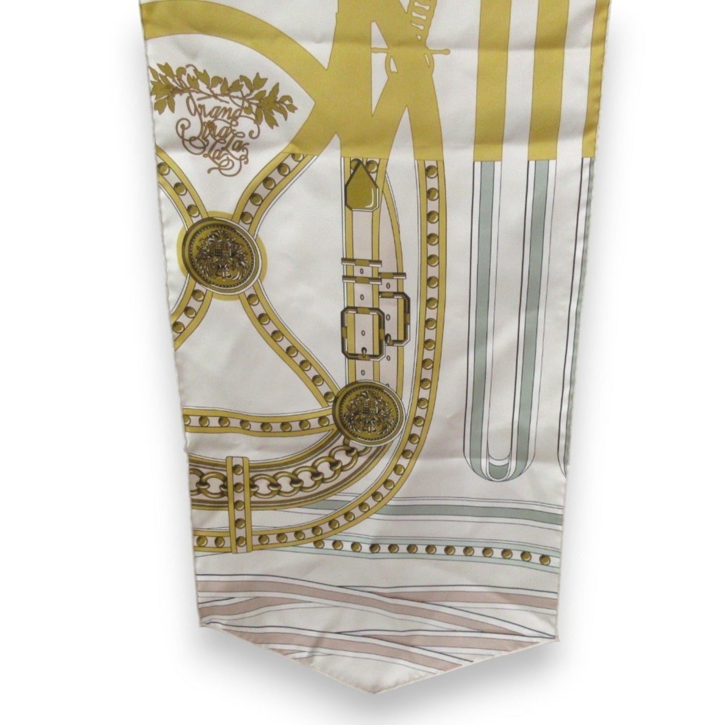 Hermes Grand Tolalala Maxi Twilly Silk Scarf/Muffler In Beige Multicolor