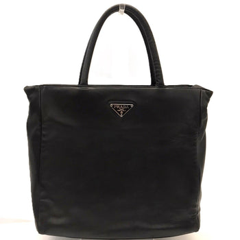 Prada Nappa Handbag Leather Triangle Black