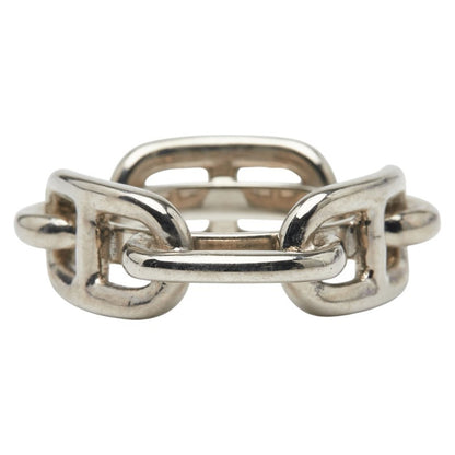 Hermes Chaine D'Ancre Scarf Ring Silver Metal