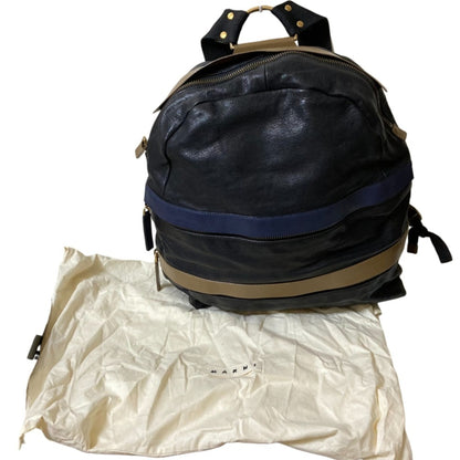 Marni Marni Leather Backpack Black