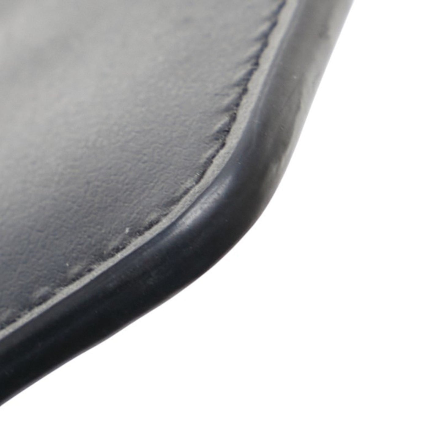 Dolce & Gabbana Dg Logo Business Card Case Fragment Black Calf Leather