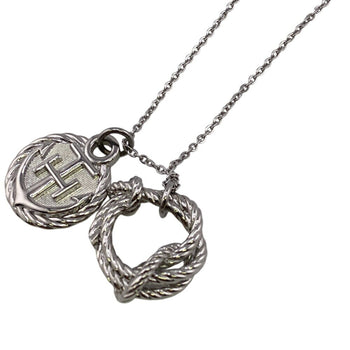 Hermes Hermes Cordage Rope Necklace High Chain Silver
