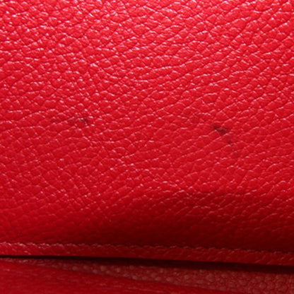 Louis Vuitton Round Long Wallet Monogram Empreinte Zippy M63691 Scarlet Red Zip
