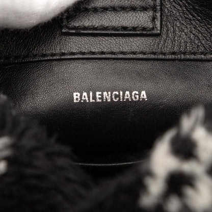 Balenciaga Everyday Handbag/Shoulder Bag 596564 Black Faux Fur