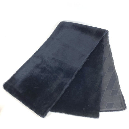 Hermes Leather Fur Shawl Stole Scarf