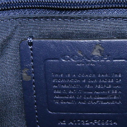 Coach Shoulder Bag Signature Reversible F59534 Navy Blue Pvc Leather