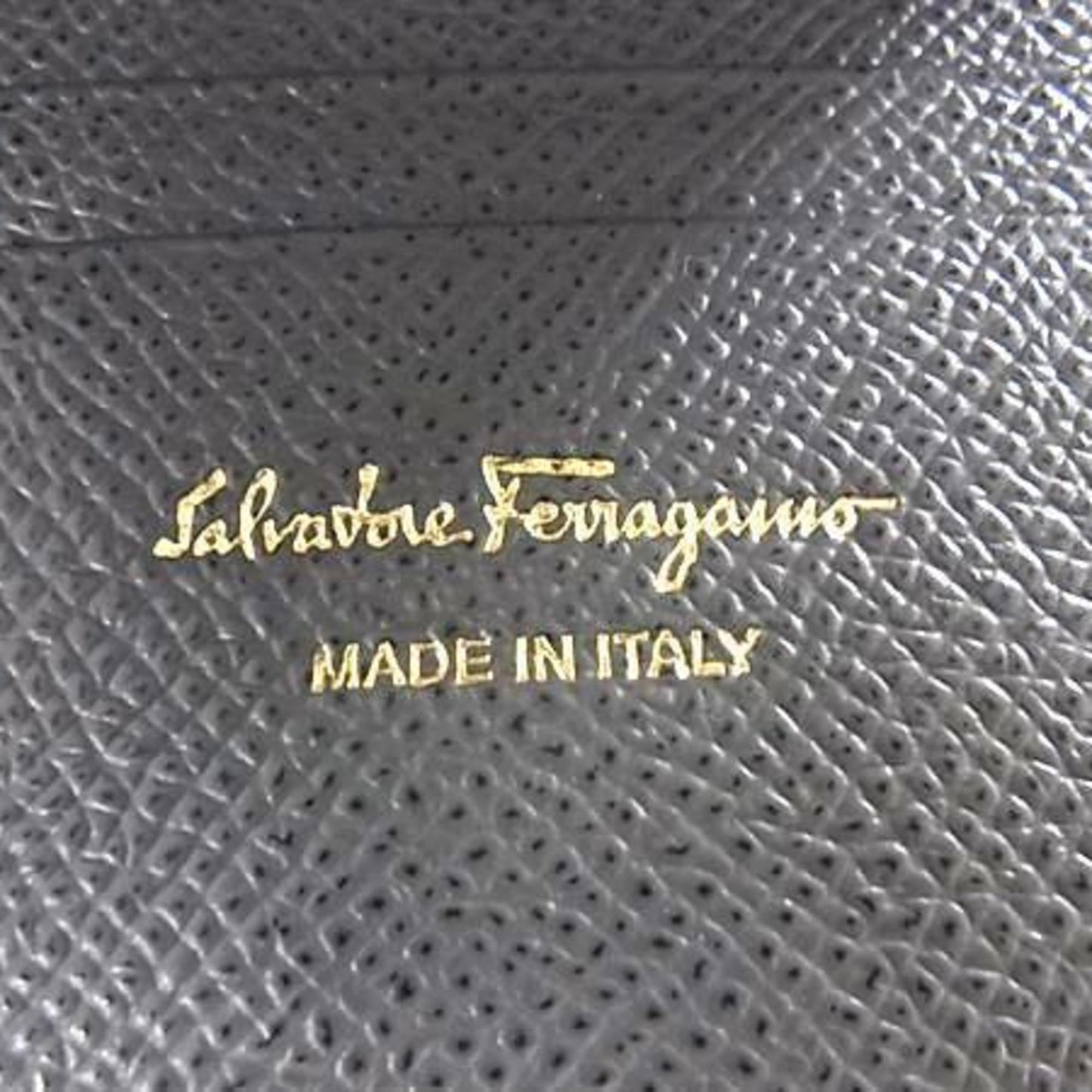 Salvatore Ferragamo Gancini Wallet Dp22C877 Gray Leather