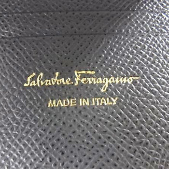 Salvatore Ferragamo Gancini Wallet Dp22C877 Gray Leather
