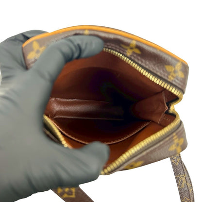 Louis Vuitton Danube Monogram Leather Mini Shoulder Bag/Pochette/Sacoche Brown 22685