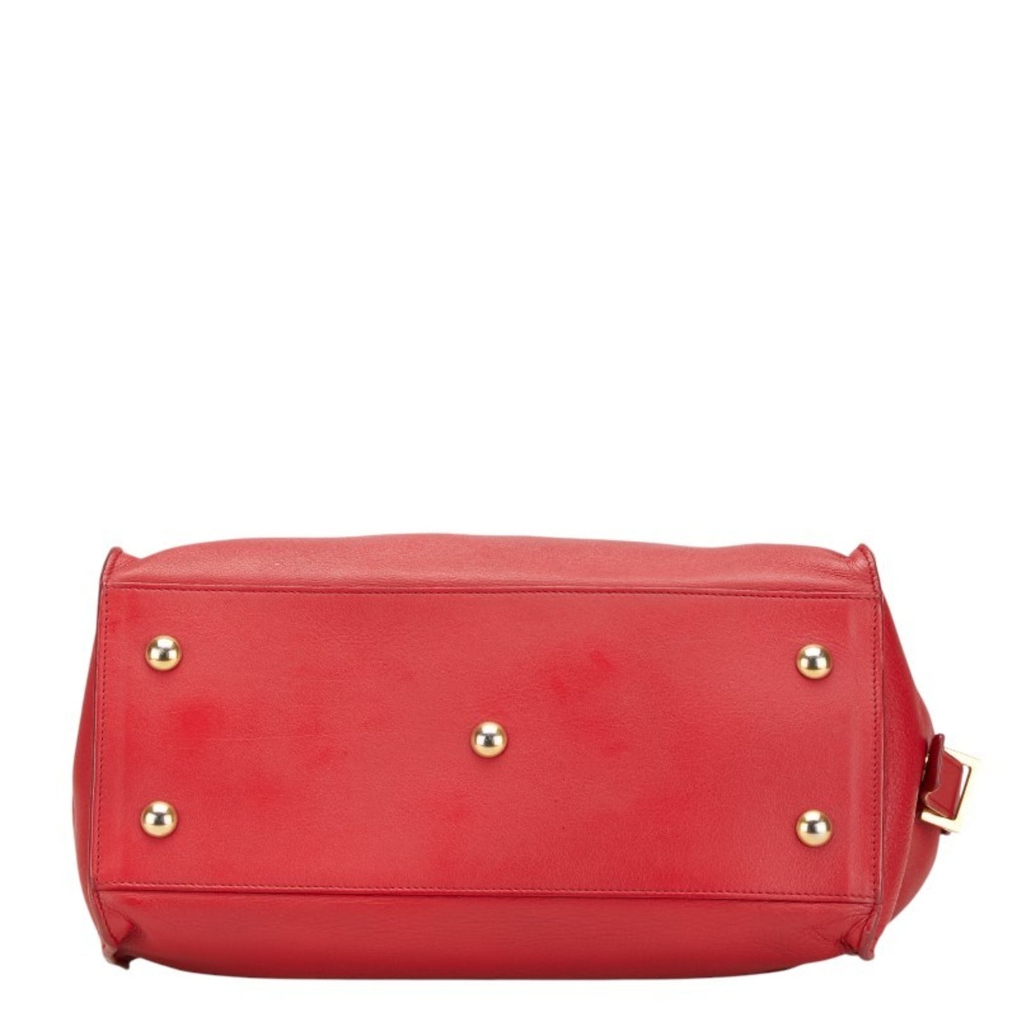 Saint Laurent Petit Cabas Handbag/Shoulder Bag 2Way 311210 Red Leather