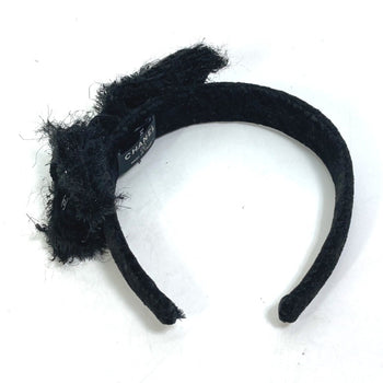 Chanel 14K Ribbon Cc Coco Mark Hairband Headband Tweed