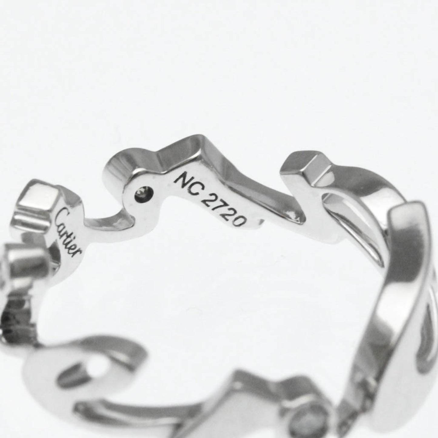 Cartier Signature 3P Diamond Ring White Gold (18K) Fashion Diamond Band Ring Silver