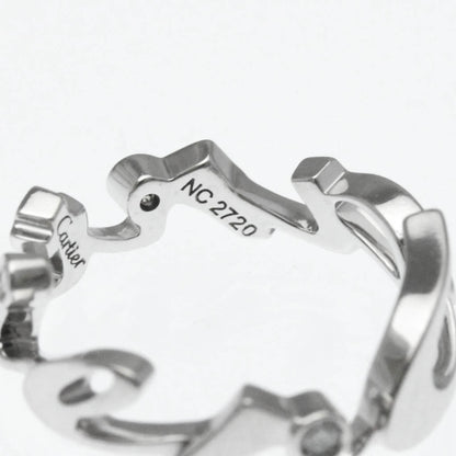 Cartier Signature 3P Diamond Ring White Gold (18K) Fashion Diamond Band Ring Silver