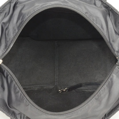 Chanel Paris New York Line Tote Bag Nylon Leather A33100 Black Coco Mark