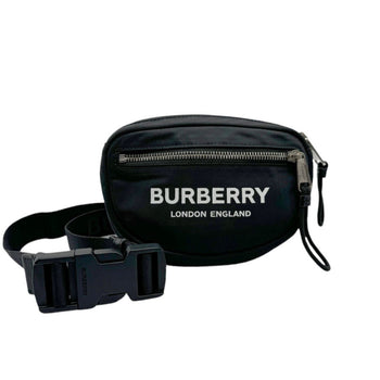 Burberry Body Bag Waist Nylon Black Silver