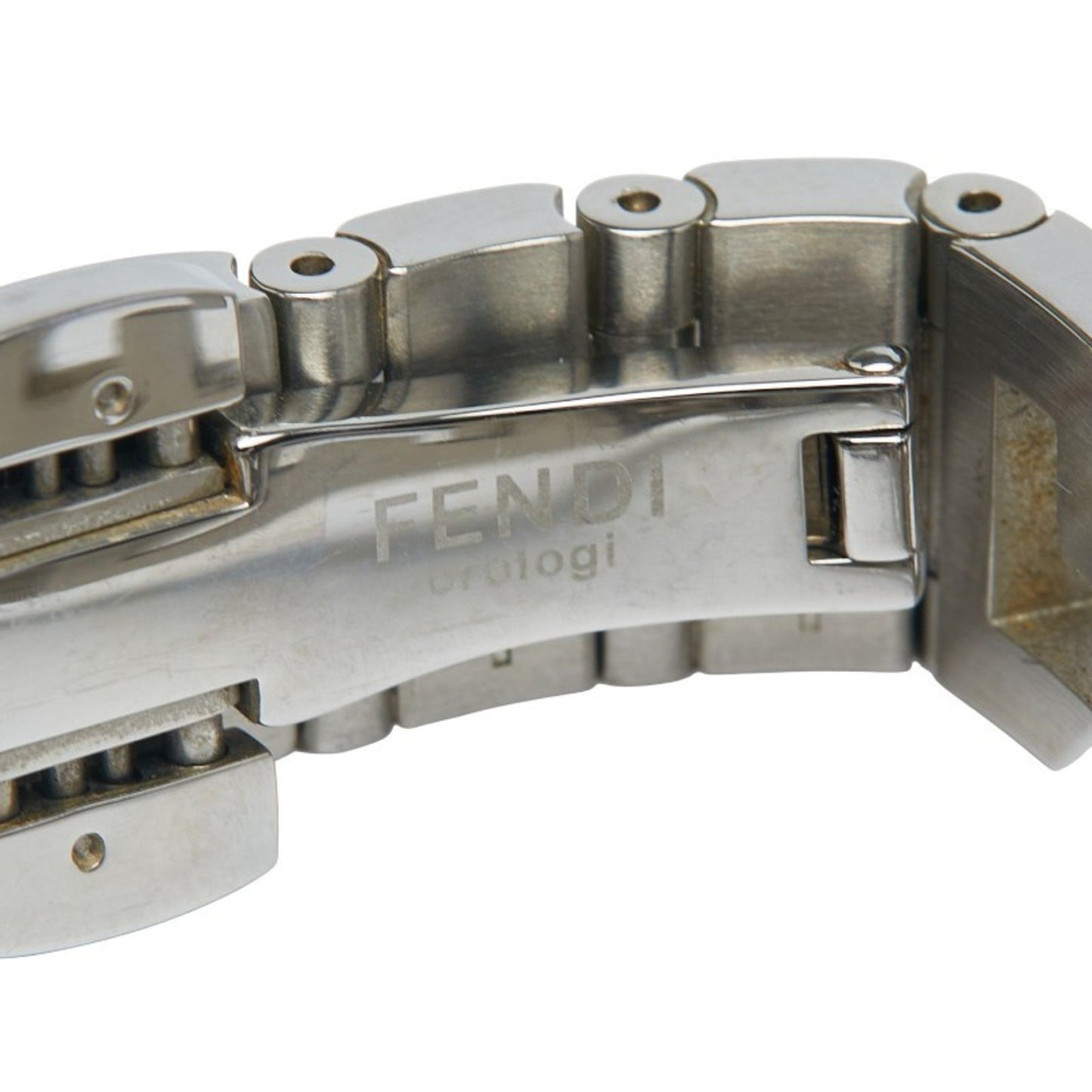 Fendi Quadromini Watch 60500L Quartz Purple Dial Stainless Steel