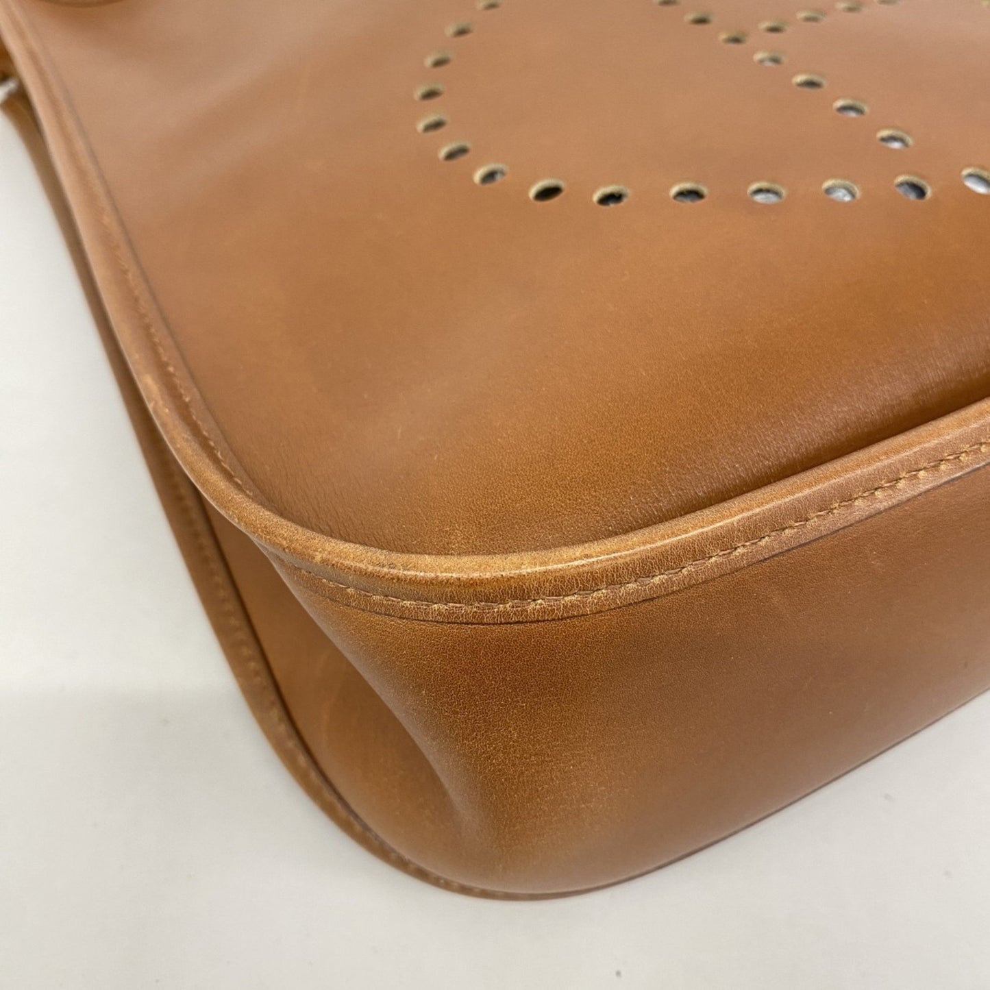 Hermes Herms Evelyn 1 Shoulder Bag In Box Calf Noisette