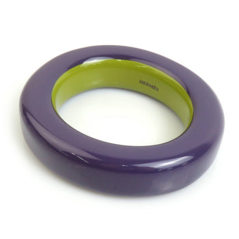Hermes Hermes Bangle Bracelet Lacquer Wood Purple Yellow Green