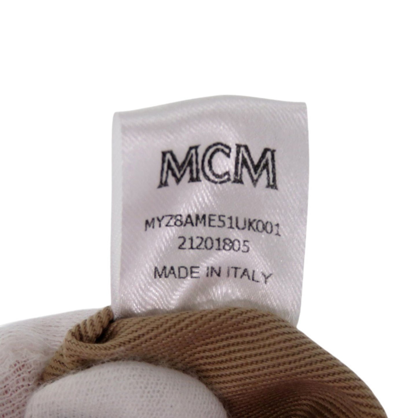 Like New Mcm Calfskin Metallic Pink Shoulder Bag With Gold Hardware And Chain Closure