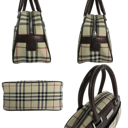 Burberry Handbag Canvas And Leather In Beige