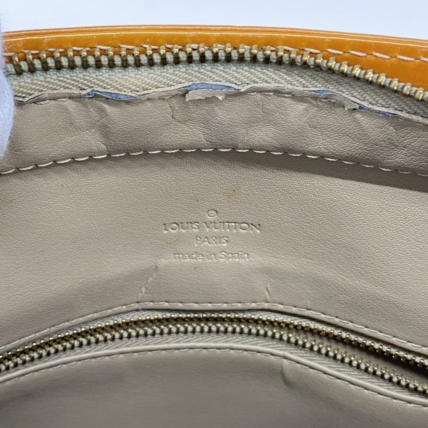 Louis Vuitton Vernis Houston Tote Bag M91004 Beige