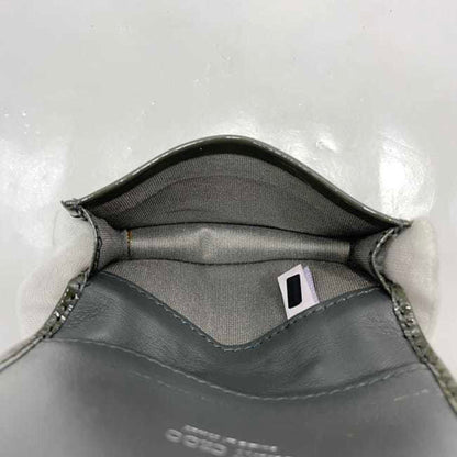 Jimmy Choo Business Card Case Ec-23889 Khaki Green Patent Leather Jimmy Choo Studded Star Design
