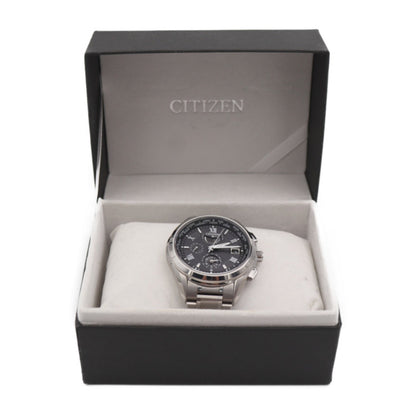 Citizen Citizen Exceed Exceed Watch H820-T023916 Titanium Silver Black Dial Eco Drive Solar Radio