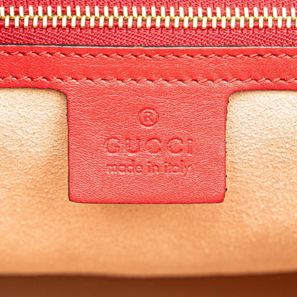 Gucci Chain Shoulder Bag Handbag Tote 453561 Red Leather