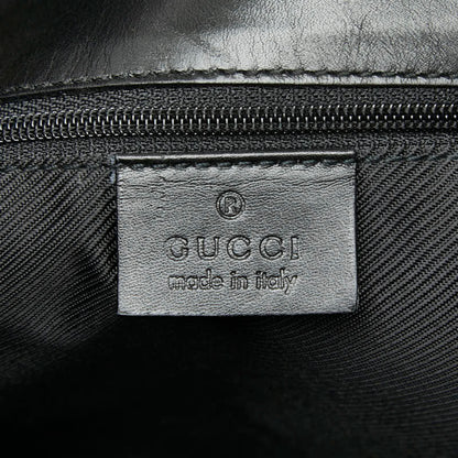 Gucci Gg Canvas Tote Bag Handbag 002 1098 Beige Black Leather