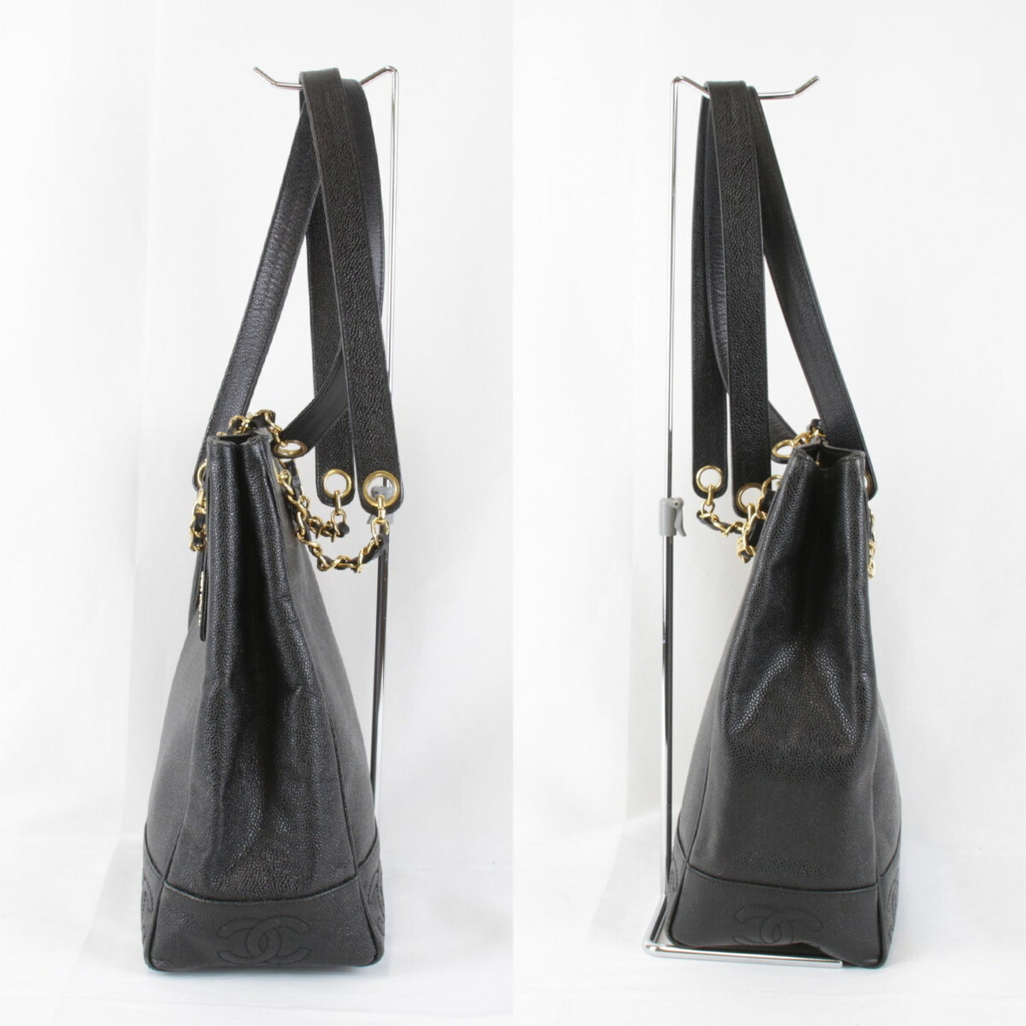 Chanel Triple Coco Shoulder Bag Leather Black