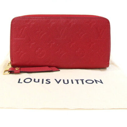Louis Vuitton Round Long Wallet Monogram Empreinte Zippy M63691 Scarlet Red Zip